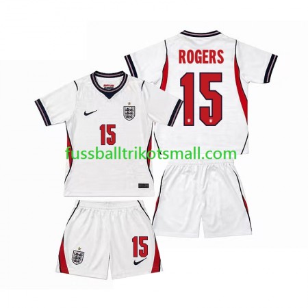 Fußballtrikots England Morgan Rogers 15 World Cup Kinder 2026 Kurzarm Heimtrikotsatz kaufen